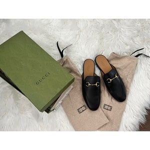 Gucci Princetown Black Mules Slides 37 7